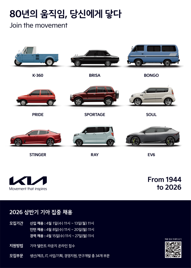 기아 2026년 상반기 집중 채용 홍보 이미지.기아 제공