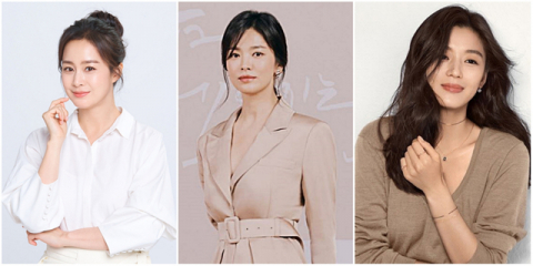 차기작을 결정하고 안방극장 복귀에 나선 배우 김태희와 송혜교, 전지현(왼쪽부터). 스토리제이컴퍼니·SBS·문화창고 제공