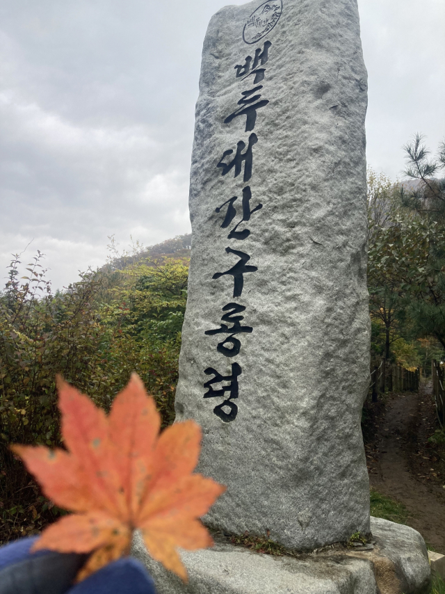 백두대간 구룡령비.