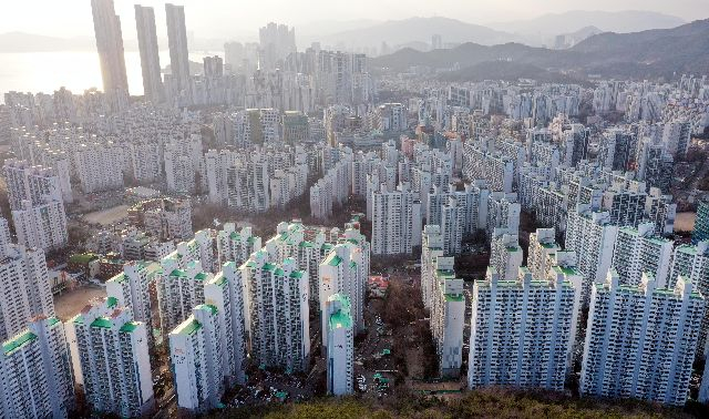 부산 해운대구 해운대그린시티(옛 해운대 신도시) 아파트 단지 전경. 정종회 기자 jjh@