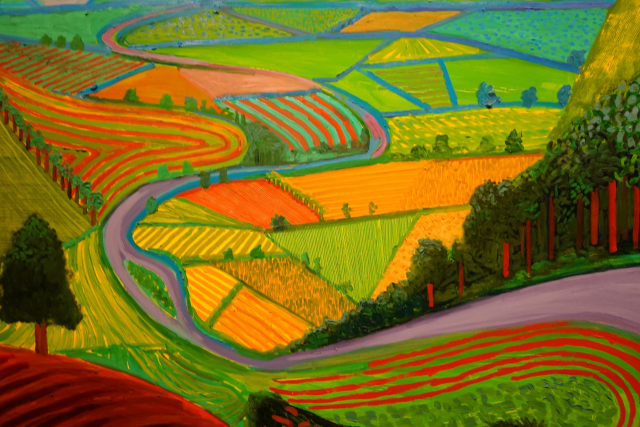 데이비드 호크니의 ‘개로비 언덕’(2000). 이상훈 제공