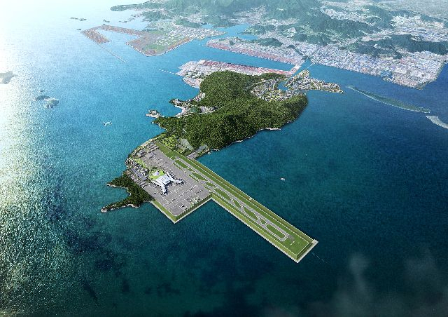 가덕신공항 건설 공사의 밑그림이 곧 완성된다. 가덕신공항 조감도. 부산일보DB