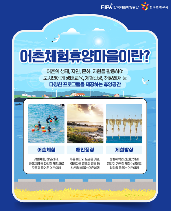 어촌체험휴양마을 소개 자료. 어촌어항공단 제공