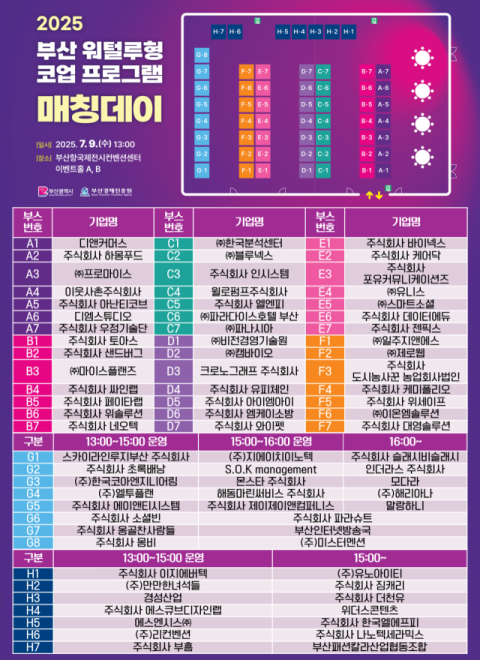 부산시, '2025년 부산 워털루형 코업 매칭데이' 개최