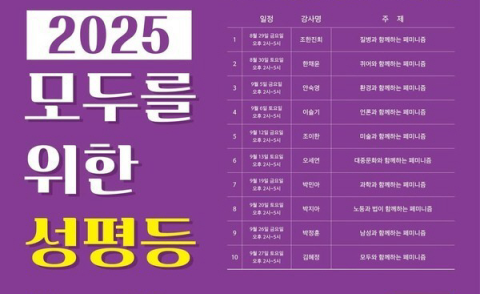 성평등 강의로 진주시 '시끌'… 결국 보조금 취소