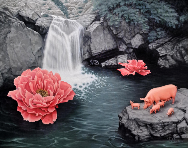 심점환, 격류-소풍, 2025. 아리안갤러리 제공