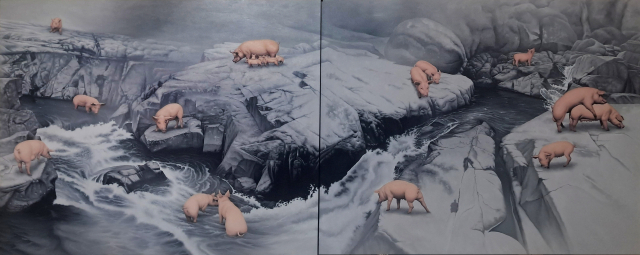 심점환, 소풍-몽유관수(夢遊灌水), 2023. 아리안갤러리 제공