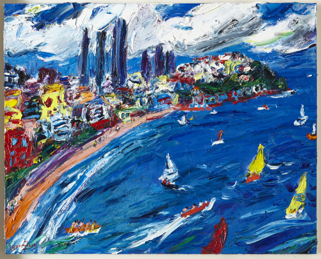 신홍직, Haeundae beach, 2025. 미광화랑 제공