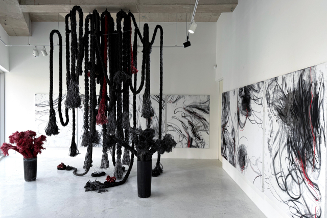 배상순의 'Bloodline' 설치 전경. 리앤배 제공