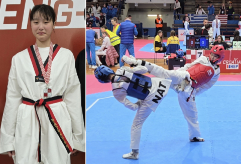 고성 유소년태권도단 서현, 국제대회서 은빛 발차기