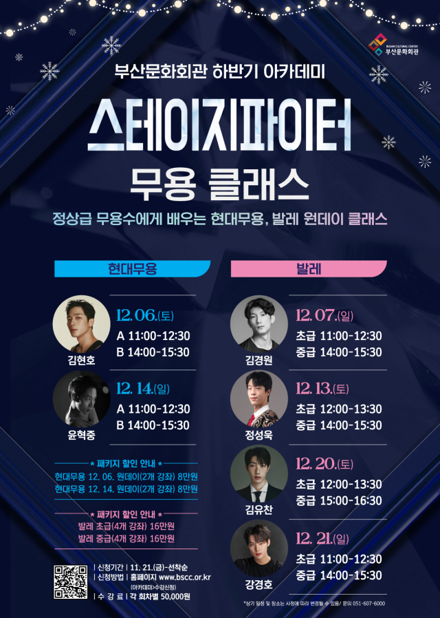 부산문화회관 ‘스테이지 파이터’ 무용 클래스 포스터. 부산문화회관 제공