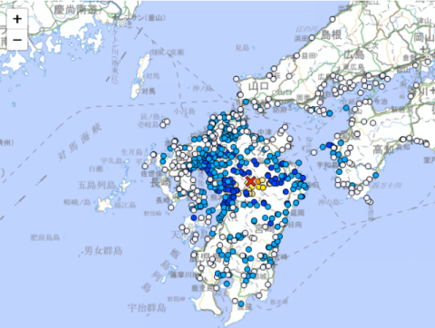 日 규슈 구마모토현에 규모 5.7 지진…