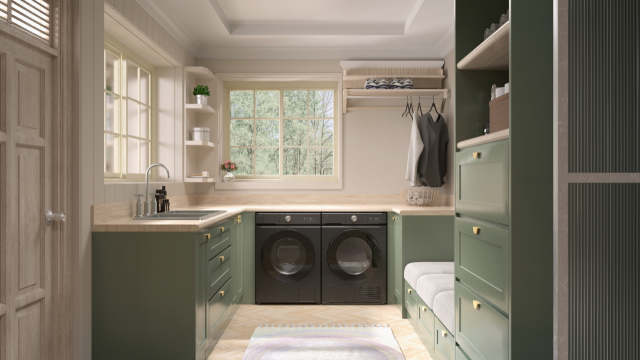 삼성전자 고효율 세탁기와 건조기 라이프스타일 이미지. 삼성전자 제공