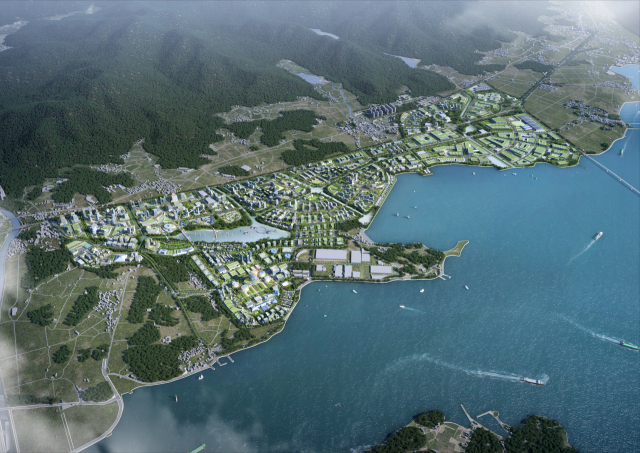 경남도가 구상 중인 우주항공복합도시 조감도. 경남도 제공