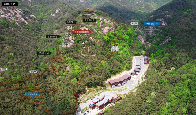 거창군 항노화힐링랜드 잔도길 조성사업 조감도. 거창군 제공