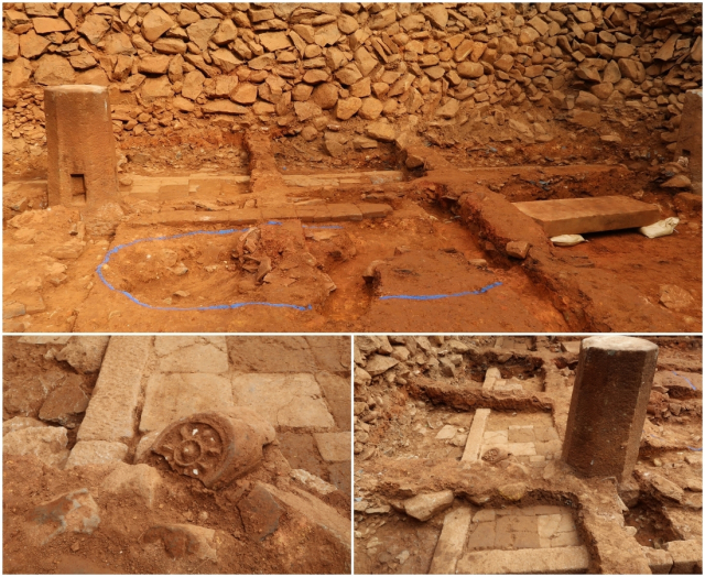 조선시대 삼도수군통제사 사적비가 무더기로 출토된 통영시 무전동 786번지 일원 정밀 발굴조사에서 조선 후기 통제사비 관련 비각(碑閣)이 나왔다. 비각은 역사적 비석이나 신도비, 능비 등 중요한 비문을 후세에 전하기 위해 세운 건축물로 이 일대가 단순한 비석 매몰지가 아닌 통제사 공적을 기리기는 건축물이 세워졌던 터로 추정된다. 독자 제공