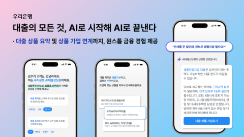 우리은행, 생성형 AI로 비대면 대출 상담 서비스 고도화