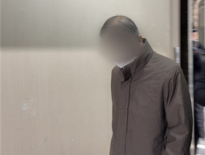 천주평화연합(UPF) 전 부산지회장이자 한일해저터널 연구회 이사인 박모씨가 28일 서울 서대문구 경찰청에 조사받기 위해 출석하고 있다. 연합뉴스