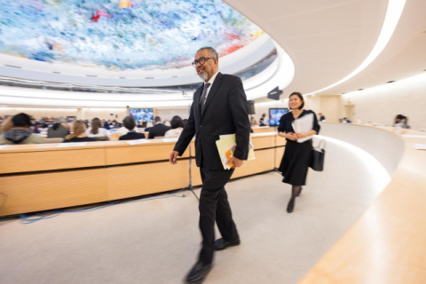 지난해 5월 스위스 제네바에서 열린 세계보건총회 때 박문주 씨가 게브레예수스 사무총장과 함께 일정을 소화하고 있다. 본인 제공