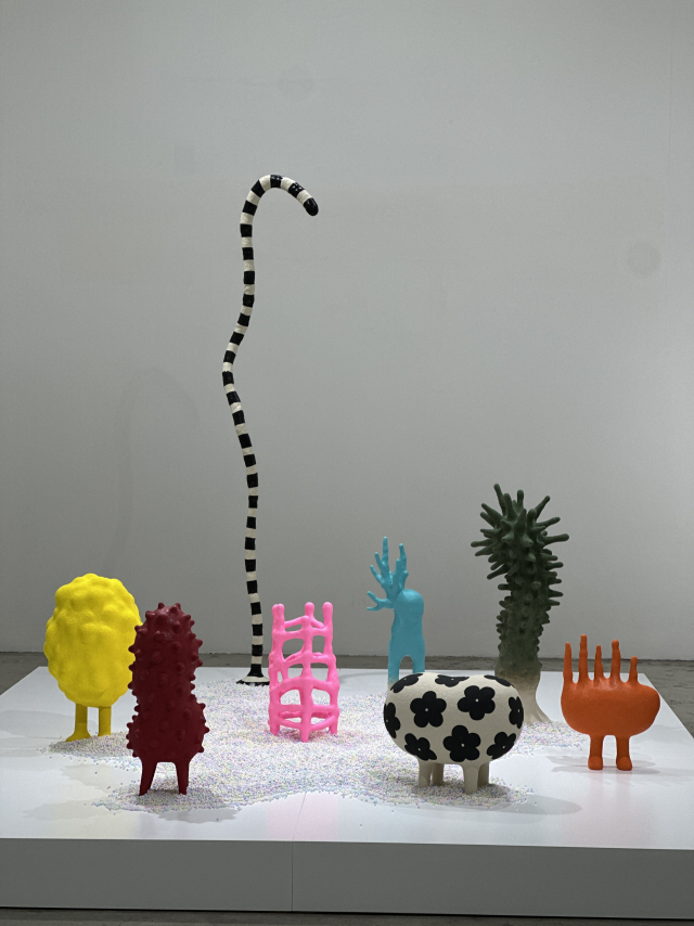 정지숙 개인전 ‘Dopamine Farm’(도파민 농장) 전시 전경. 김은영 기자 key66@
