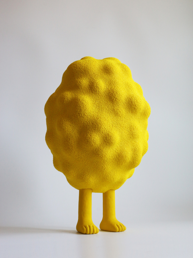 정지숙, 기분이 좋은 생명체, Clay, foam clay, 2025. 갤러리 플레이리스트 제공