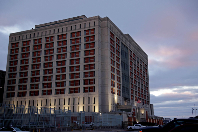 니콜라스 마두로 베네수엘라 대통령이 수감된 뉴욕 브루클린 메트로폴리탄 구치소. AFP연합뉴스