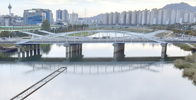 LED 조명이 설치되기 전 영대교 전경. 양산시 제공