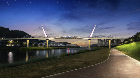 양산천 횡단하는 영대교·구름다리 조명 ‘확’ 바뀐다