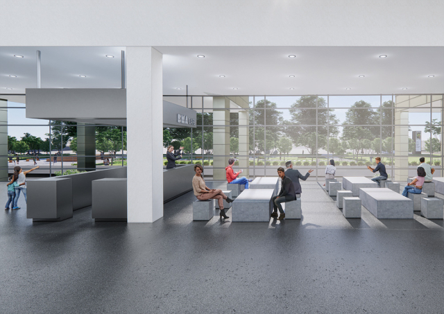 부산시립미술관 내 카페숍 투시도. 부산시립미술관 제공