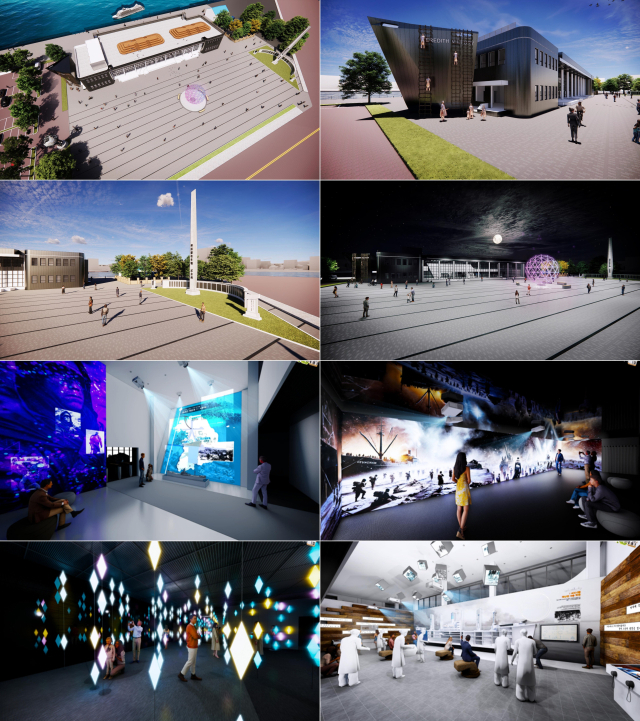 흥남철수기념공원 기념관 실내외 조감도. 거제시 제공