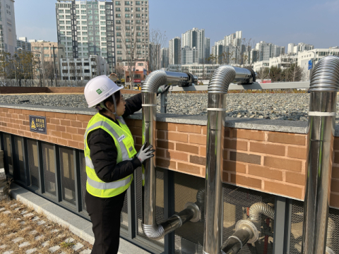 부산콘서트홀 가스배관부 점검.