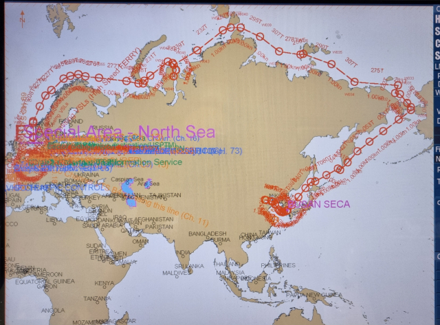 김봉욱 선장이 선샤인호를 몰고 중국 톈진항부터 벨기에 제브뤼헤항까지 이동한 경로를 표시한 지도.