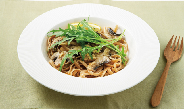 양송이 루콜라 파스타. 리스컴 제공