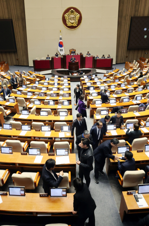 [포토뉴스] 새해 첫 본회의도 충돌