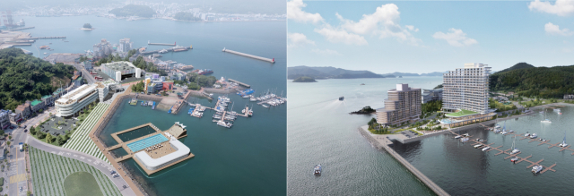 복합해양레저관광도시 도남동 해양레저권역 조감도. 경남도 제공