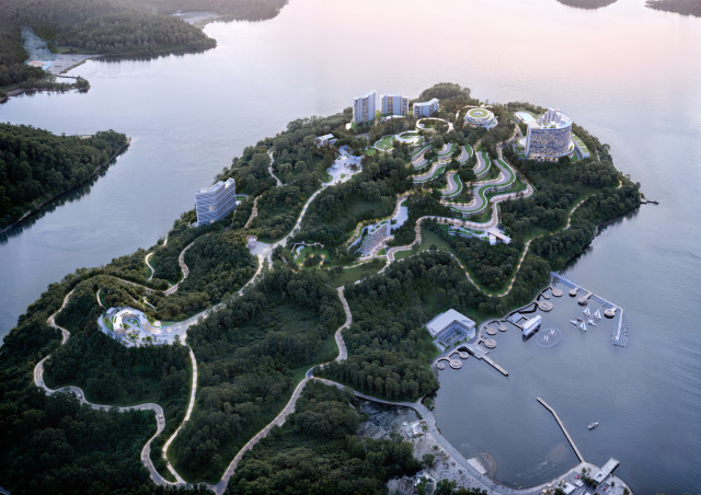 통영시에 들어설 복합해양레저관광도시 조감도. 경남도 제공