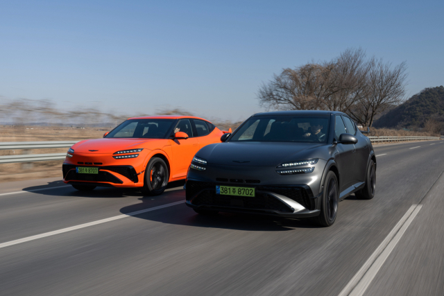 제네시스 ‘GV60 마그마’ 주행모습.제네시스 제공