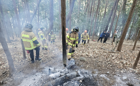 부산 성지곡수원지 인근 3곳서 방화 추정 화재… 경찰, 수사 나서