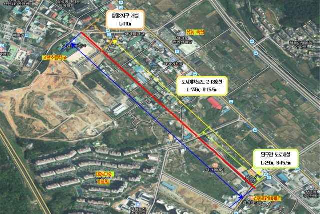 거제 상동도시계획도로 노선도. 거제시 제공