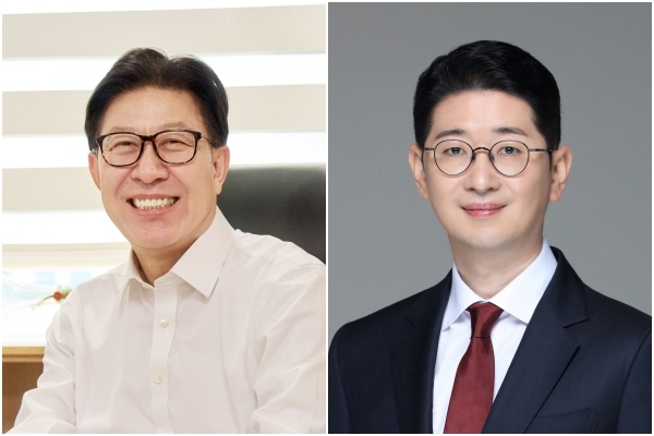 박형준(사진 왼쪽) 부산시장과 주진우(해운대갑) 의원. 부산일보DB