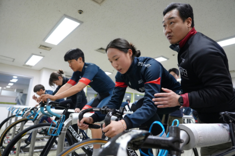 부산시설공단 사이클 선수단, 재능기부 훈련 실시