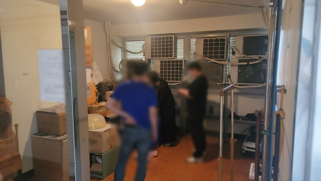 경찰에 적발된 사설구급차 운영업체 사무실 모습. 부산경찰청 제공