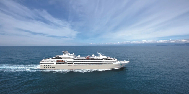 오는 24일 부산항 영도 크루즈터미널에 입항하는 프랑스 럭셔리 크루즈 선사 포낭(Ponant)의 ‘르 쏘레알(Le Soleal)’호. 부산항만공사 제공