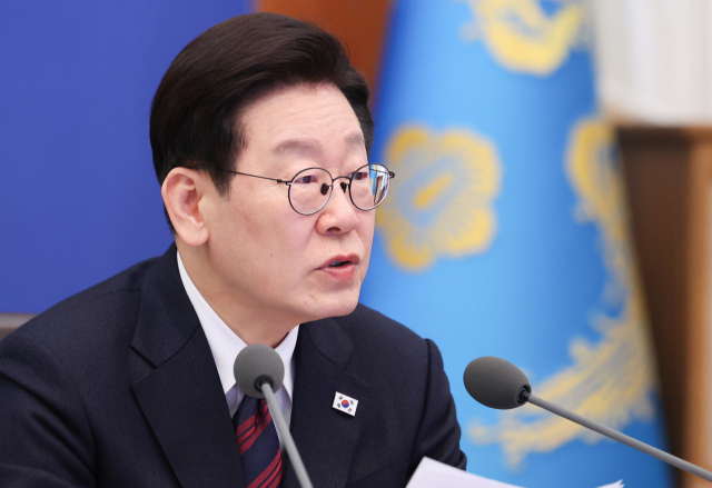 이재명 대통령이 지난 19일 청와대 수석보좌관회의에서 발언하고 있다. 연합뉴스