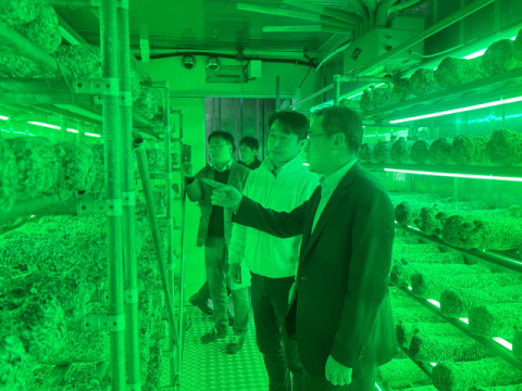 부산경제진흥원장, 스마트팜 기업 도시농사꾼 현장 방문