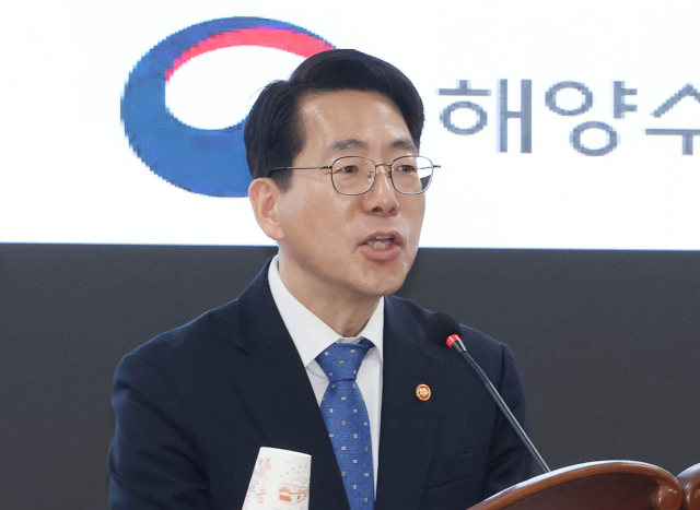 황종우 해양수산부 장관이 25일 취임사를 하고 있다. 정종회 기자 jjh@