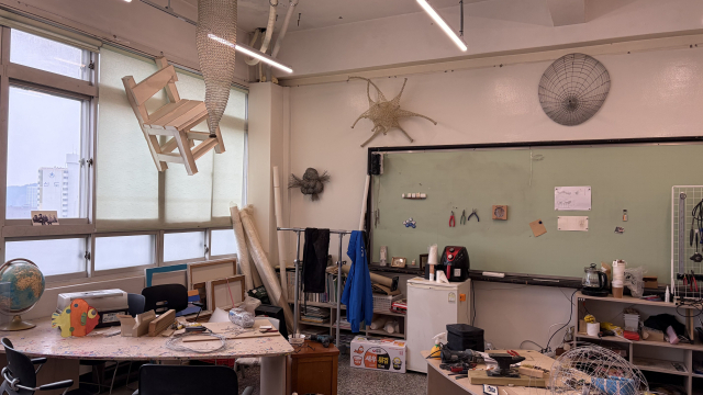 ‘A.A예술기지’(Aa Art BaseCamp)에 입주하고 있는 안재국 작가 작업실 모습. 김은영 기자 key66@