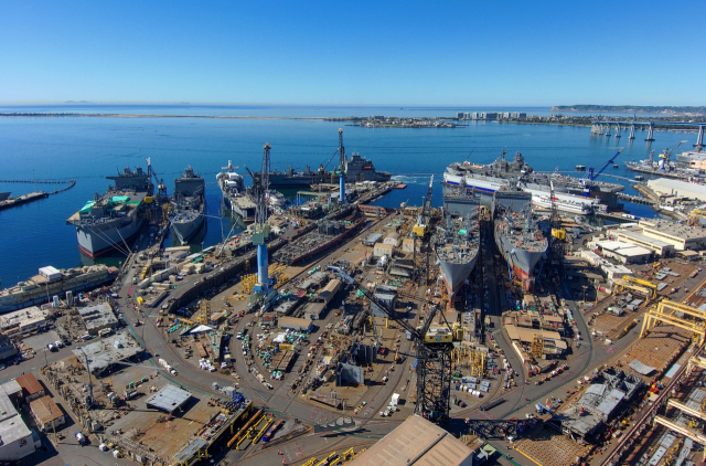 미국 캘리포니아 샌디에이고에 위치한 NASSCO 조선소. 삼성중공업 제공
