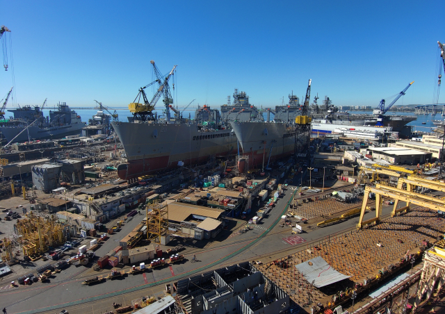 미국 캘리포니아 샌디에이고에 위치한 NASSCO 조선소. 삼성중공업 제공