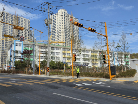 ‘통학로 위험’ 신연초등, 안전 위한 임시 조치 완료